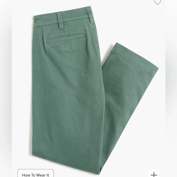 J.Crew Green High-rise girlfriend chino pant Size 18 - Picture 4 of 5
